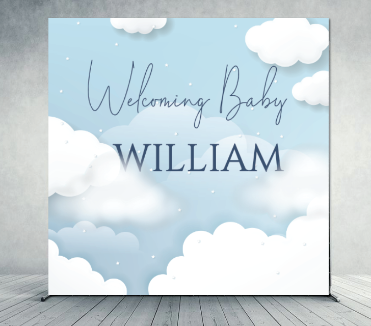 Cloud nine- Backdrop - blue  - INSTANT DOWNLOAD