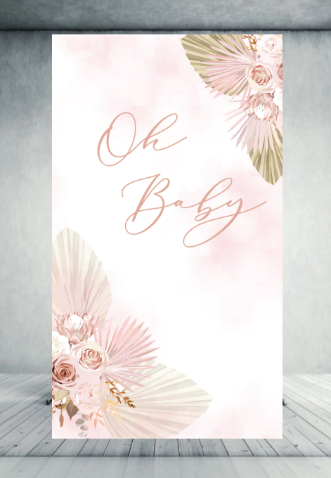 baby boho- pink Backdrop