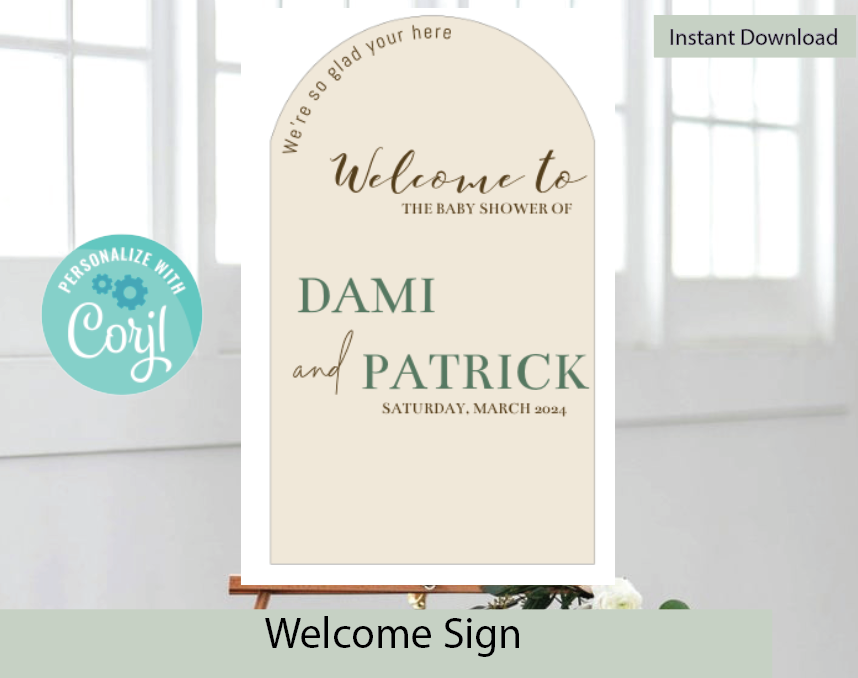 Boho welcome sign-  Nude -- - INSTANT DOWNLOAD