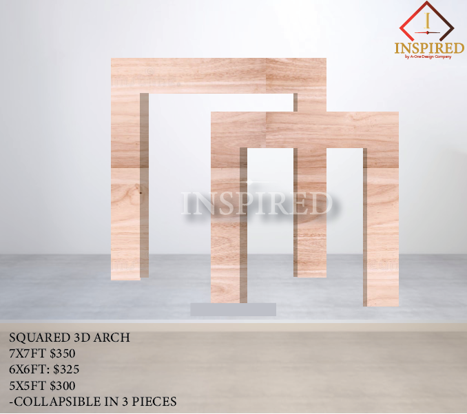 Squared 3D Arch - Wood Build { PICK UP ONLY}