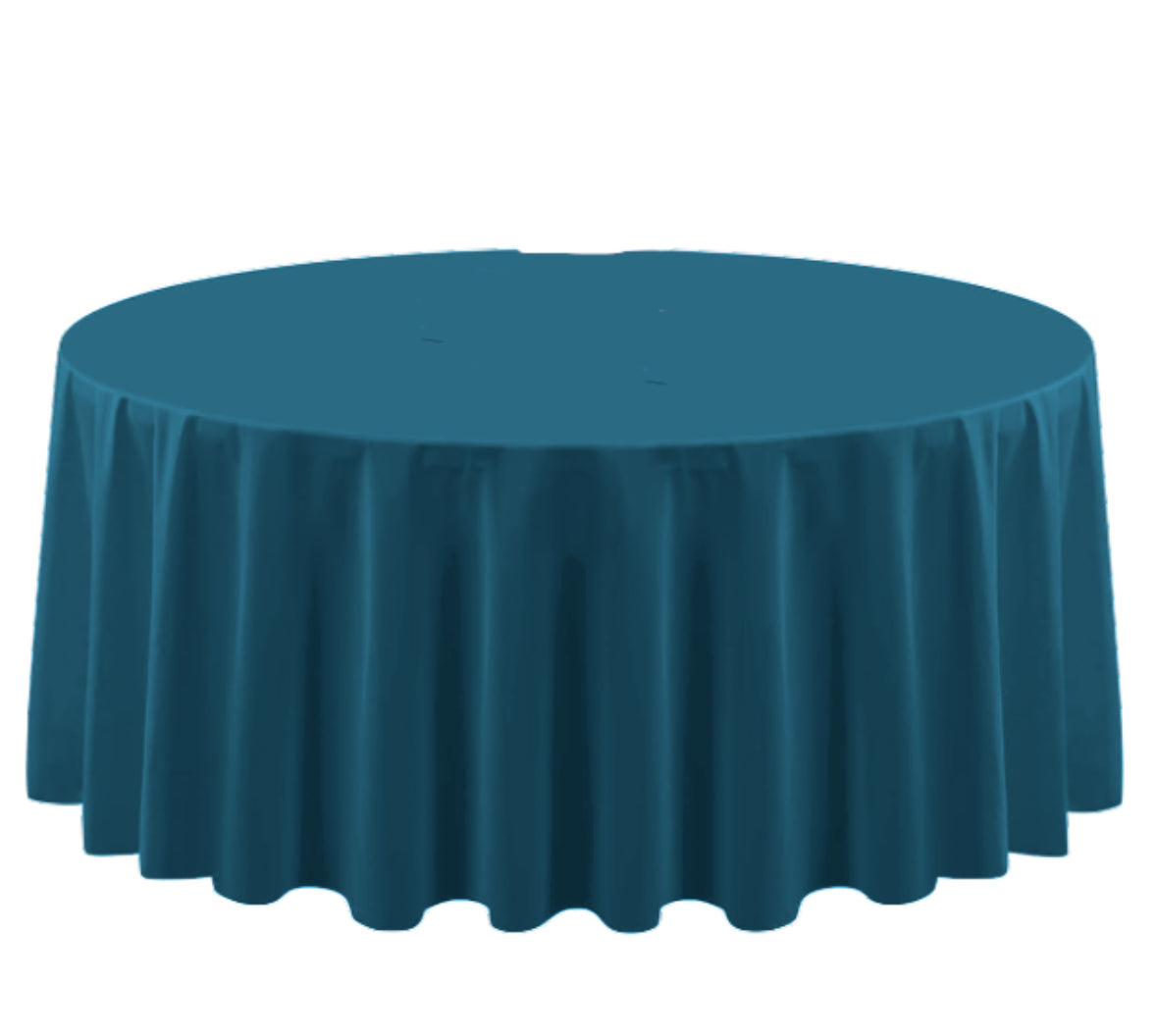 Polyester 120" Round Tablecloth -Teal