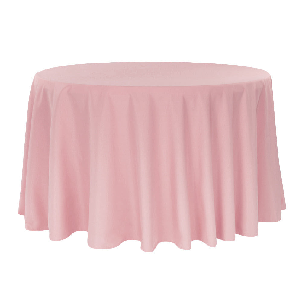 Polyester 120" Round Tablecloth -Rose